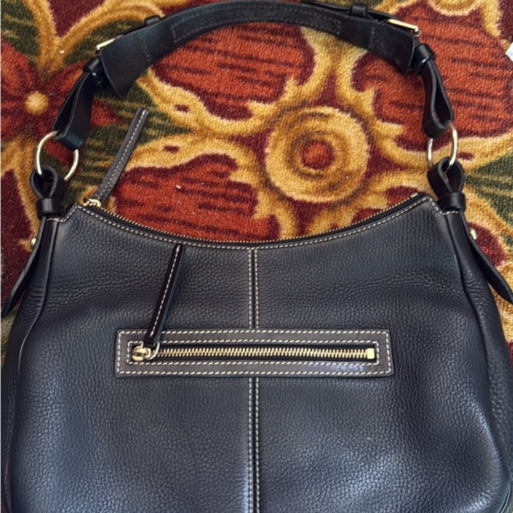Dooney & Bourke Hobo Handbag Armbag Purse Black Pebble Leather - Picture 5 of 16